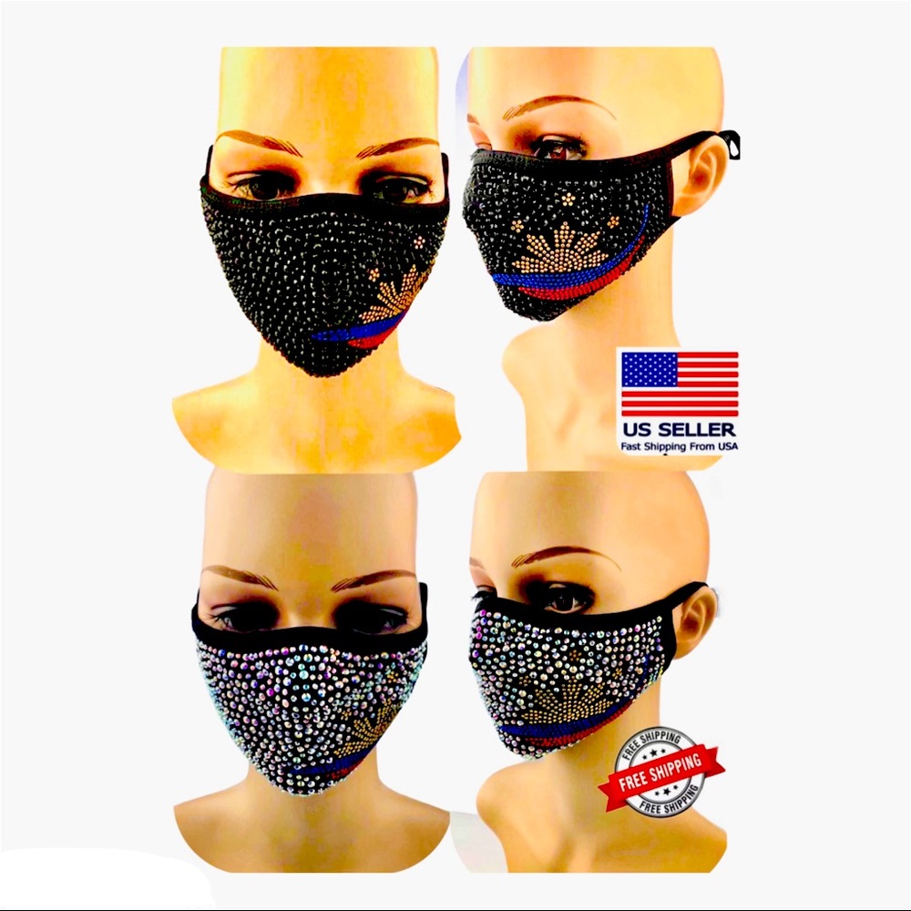 Pinoy rhinestone bling masks with filter